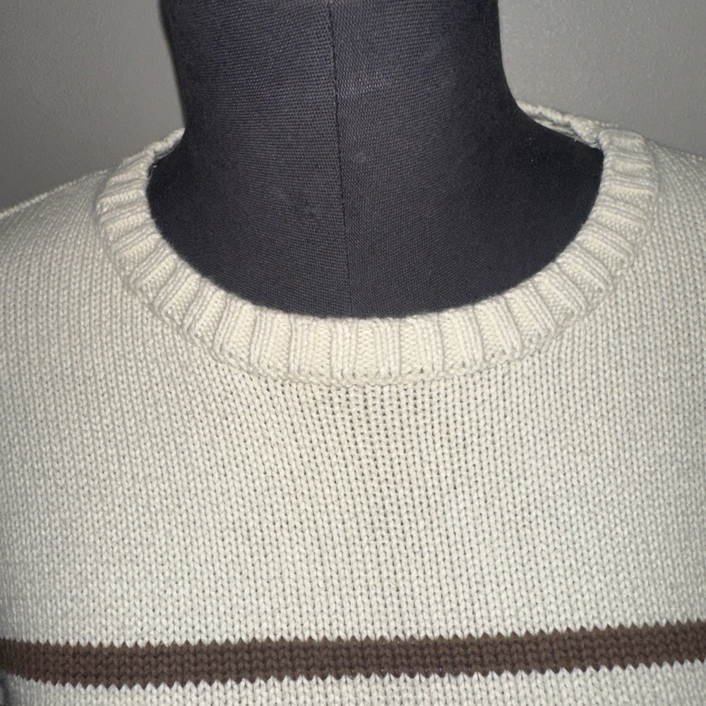 Brandy Melville Women's Brianna‎ Thin Stripe Cotton Sweater LB3 Ivory Size - Picture 4 of 11